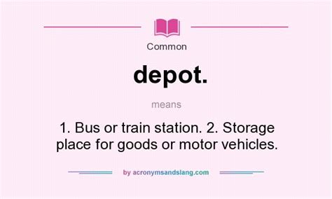 what does depot mean.